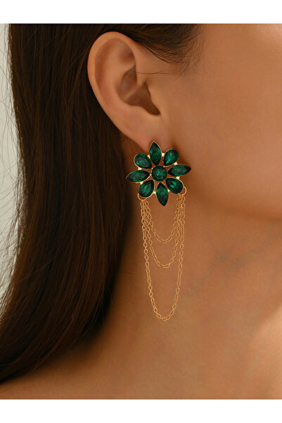 Take Two By Styli Women Tassel Chain Embellished Earrings