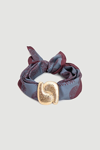 Gusto Шарф з аксесуарами у вигляді серця - сірий