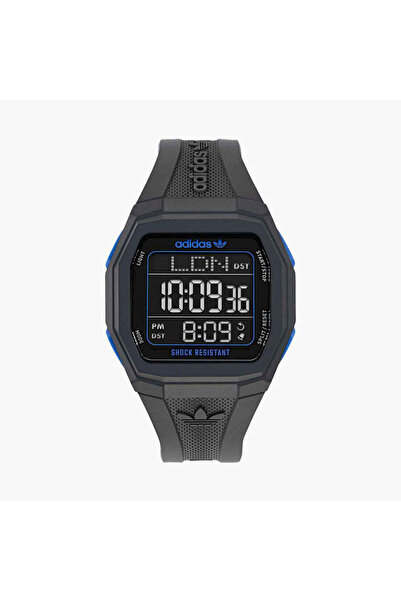 adidas ساعة رقمية سوداء بحزام بلاستيكي | AOST24564