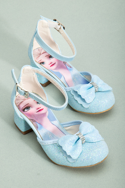 NeSe Shoes Pantofi cu toc prințesă cu fundă pentru fetiță