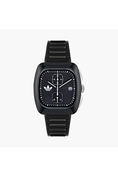 adidas ساعة تناظرية سوداء بسوار بلاستيكي مقاس 39 مم | AOSY24533