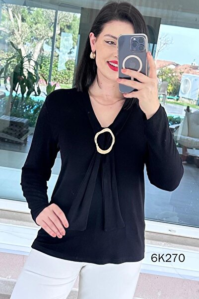 İnce Topuk Strawberry Blouse with Buckle Tie 6K270