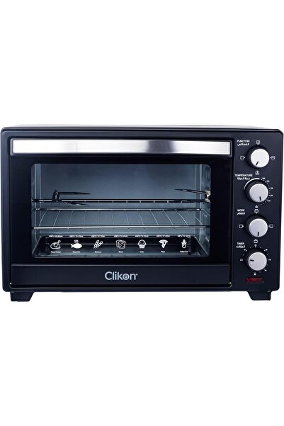 CLIKON فرن محمصة كهربائي سعة 30 لترًا CK4312-M (1600 واط، الحمل الحراري، أسود)