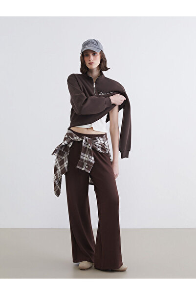 LC Waikiki Γυναικείο χοντρό φούτερ Peak New Season ψηλός λαιμός Embroidered o...