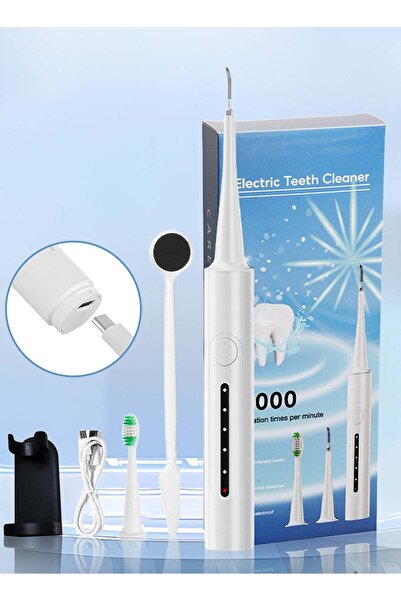 Generic جهاز تنظيف الأسنان الكهربائي بالموجات فوق الصوتية من ليون هوم - تردد مزدوج، يزيل الجير والبلاك