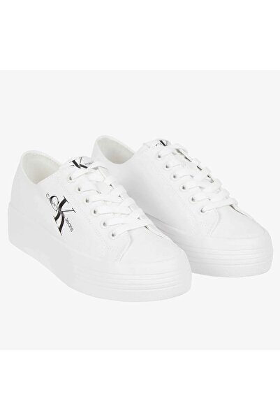 Calvin Klein Jeans Vult Flatform Essential Mono Womens Sneaker Women's Casual Sports Shoes White