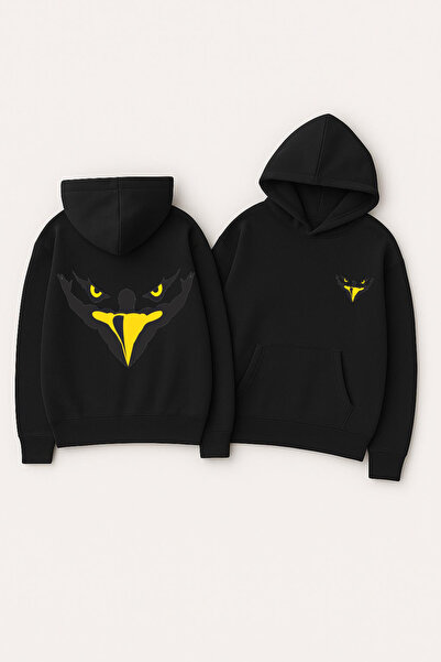 CLASSY.MODA Unisex cu glugă supradimensionat cu imprimeu Swea tricou – Imprim...