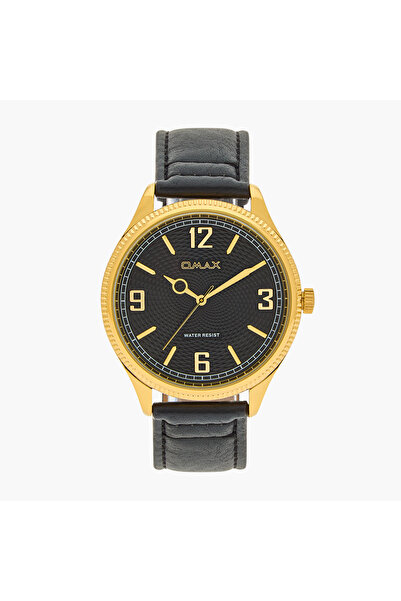 Omax ساعة يد رجالية تناظرية سوداء 00PR0055QB02