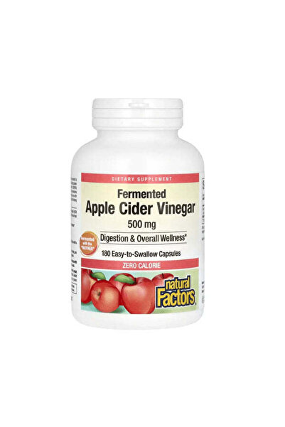 Natural Factors خل التفاح ٥٠٠ ملغ - ١٨٠ كبسولة