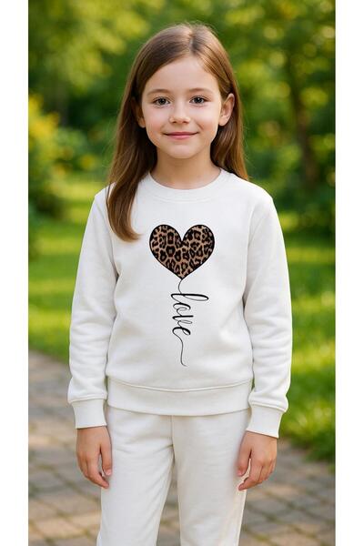 playwear Παιδικό Φούτερ Σετ με ΡΙΓΕΣ και Σχέδιο ΚΑΡΔΙΑΣ για Κορίτσια και Αγόρ...