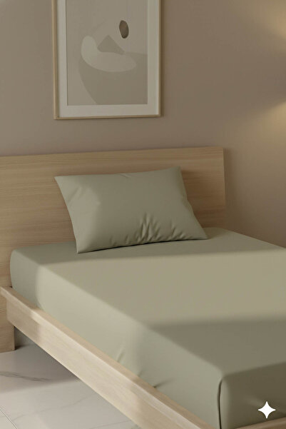 FAVORA 100% Cotton Ranforce Premium Single Bed Sheet Set - Beige