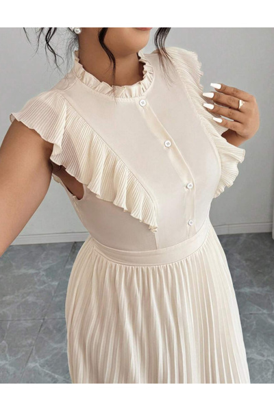 Sheya Shein Curve+ maxi dress, cream