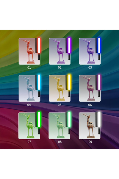 Generic Portable Handheld RGB LED Photography Light, RGB LED Light Stick with Wireless Remote & Tripod Mount