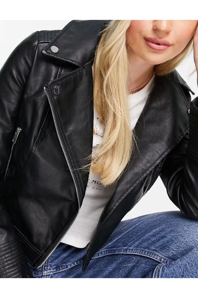 Miss Selfridge Jachetă imitație de piele Miss Selfridge, negru