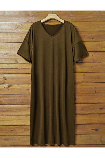 Sheya Shein long t-shirt, khaki