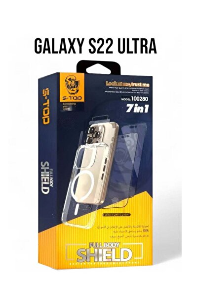 no markte حزمة حماية كاملة لهاتف سامسونج جالاكسي إس 22 ألترا (7 في 1)