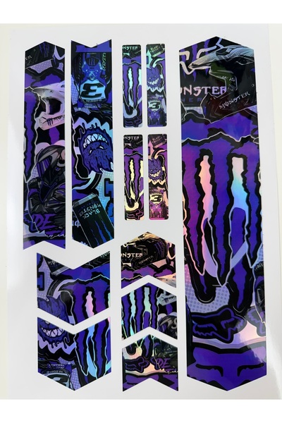 cakaybu Sponsored Bisiklet Sticker Seti 12 Parça – Yeşil, Kırmızı, Mor, Mavi ...