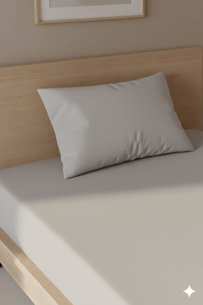 FAVORA 100% Cotton Ranforce Premium Single Bed Sheet Set - Dark Gray