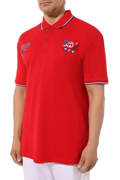 PAUL&SHARK MEN'S KNITTED POLOSHIRT C.WCOTTON