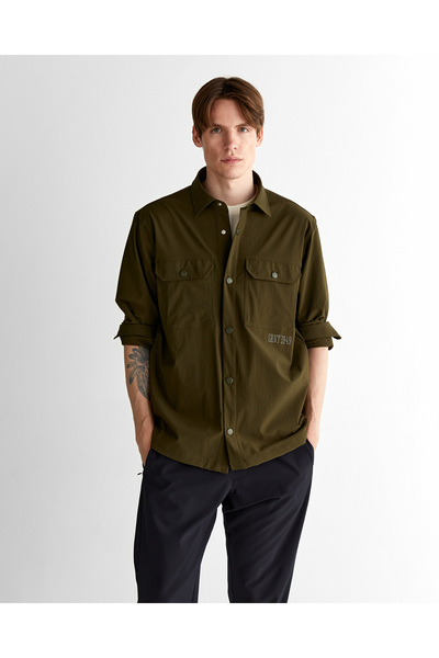 Gant Erkek Yeşil Relaxed Fit Klasik Yaka Gömlek