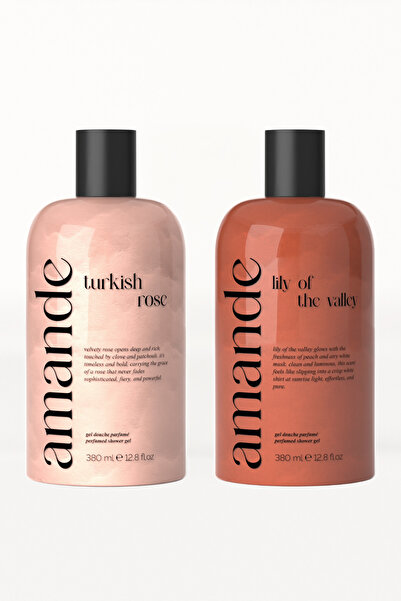 Amande Turkish Rose Gül Aromalı ve Lily of the Valley Çiçek Aromalı Duş Jeli