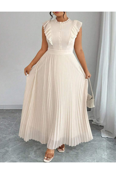 Sheya Shein Curve+ maxi dress, cream