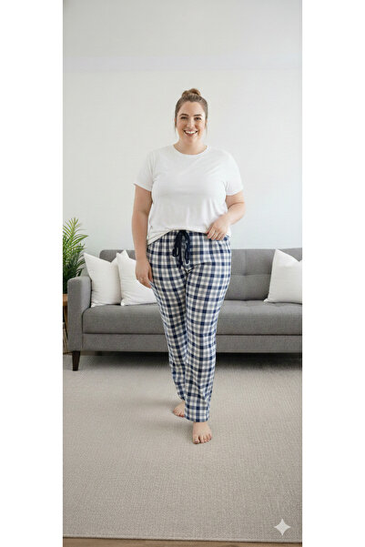 ŞERİCE Unisex Plus Size Cotton Thin Breathable Fabric Pajama Bottoms (Size Measurements Are in the Description)