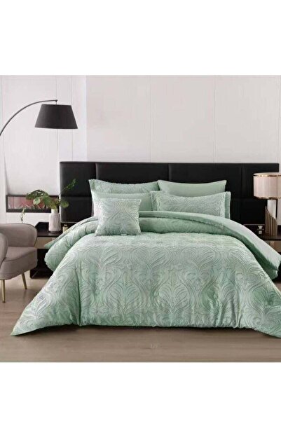 Generic Luxury 6-Piece Embroidered King Size Comforter Set with Fitted Sheet & Pillowcases (220x240cm)