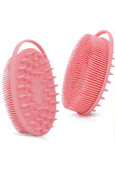 Choice3 1 قطعة من إسفنجة التقشير على شكل حرف A، مقشر للجسم الميت، فرشاة غسل الرأس، مشط بشعيرات السيليكون