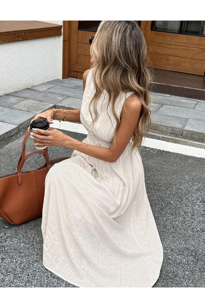 Sheya Shein maxi dress, cream