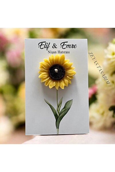 ZEYAS TASARIM AYÇİÇEĞİ MUM HEDİYELİK ( 25 ADET)-söz, nişan, nikah, doğum, doğ...