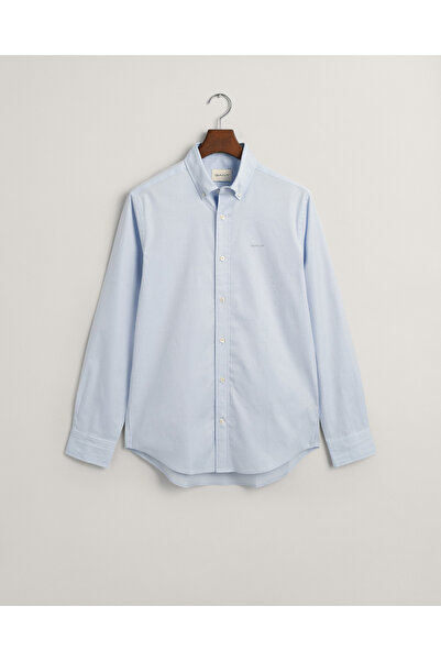 Gant Erkek Mavi Regular Fit Düğmeli Yaka Oxford Gömlek