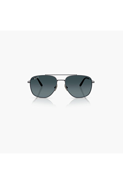 Ray-Ban William Titanium Polarized 59MM Blue Square Sunglasses - 0RB8097