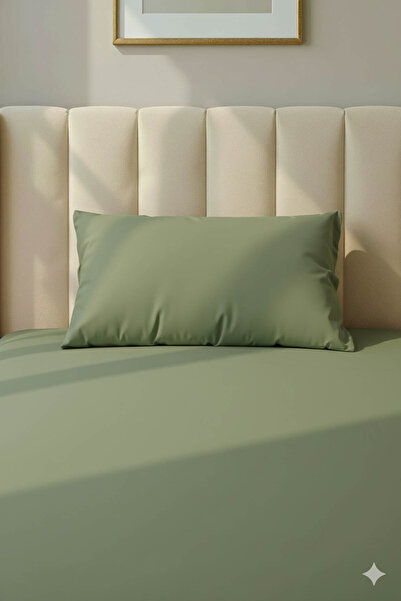 FAVORA 100% Cotton Ranforce Premium Single Fitted Sheet Set - Green