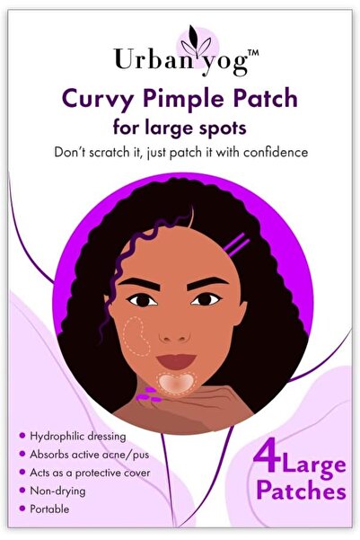 Urban yog Acne Curvy Pimple Patch - Invisible Hydrocolloid Facial Stickers