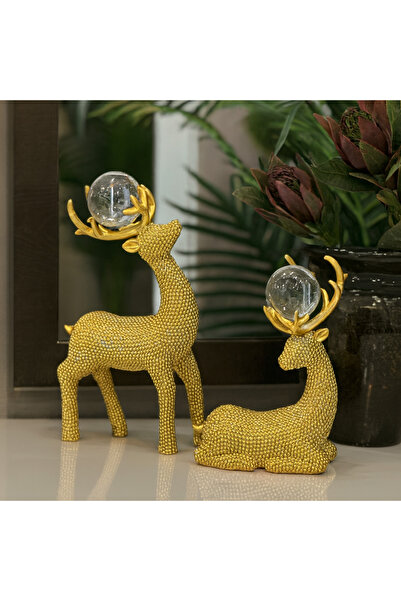 sahane & bazaar 2’li geyik dekor aksesuar
