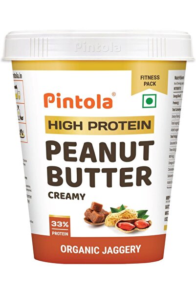Pintola High Protein Organic Jaggery Creamy Peanut Butter (510g)