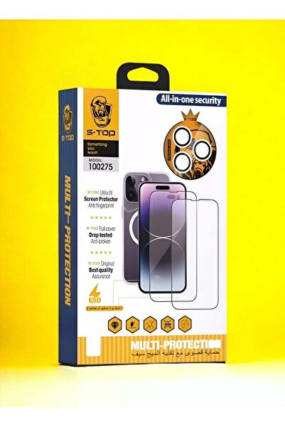 no markte حزمة الحماية الكاملة الأصلية من S-Top لهاتف iPhone 14 Plus (10 في 1)