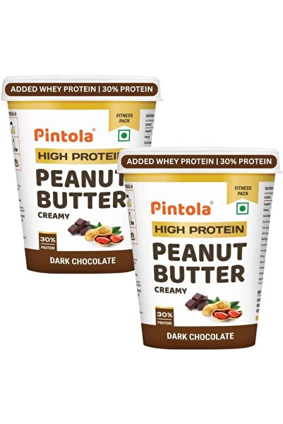 Pintola High Protein Dark Chocolate Creamy Peanut Butter - 510g (pack of 2)