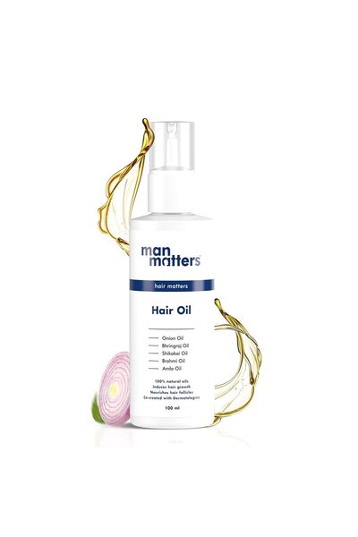Man Matters Hair Oil with Rosemary, Onion, Bhringraj, Shikkai, Brahmi & Amla Oils - 100 ml
