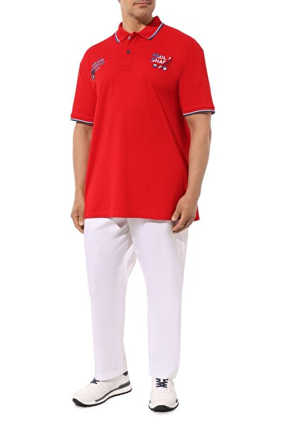 PAUL&SHARK MEN'S KNITTED POLOSHIRT C.WCOTTON