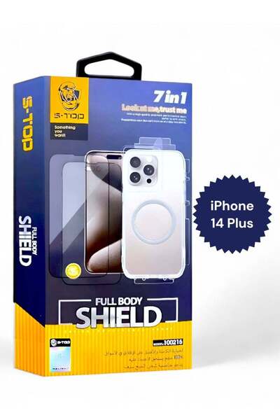 no markte حزمة حماية كاملة لهاتف iPhone 14 Plus مع واقي شاشة للخصوصية وشحن لا...