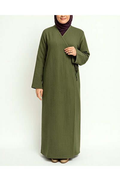 Bilenler ثوب صلاة من قماش الموسلين القطني 100% مع رباط جانبي - قماش مريح لا ي...