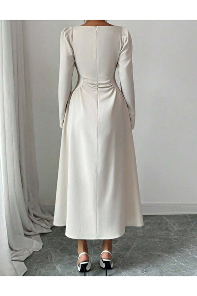 Sheya Shein midi dress, beige