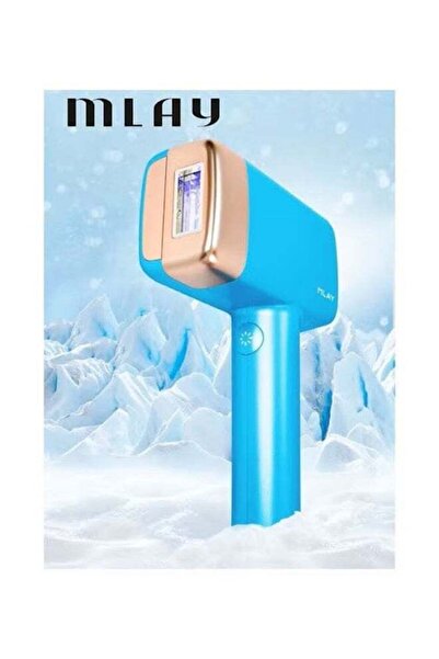 Mlay T14 Laser Hair Removal Device - Painless, 3°C Cold Compress, 5 Levels, 500000 Pulses, Sky Blue