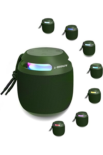 Generic J-BRAUV Mini Bluetooth Speaker - IP66 Waterproof, 10W Stereo, RGB Lights, BT 5.3