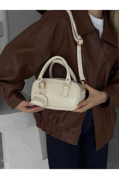 Madame GEANTĂ DE UMĂR CREAM CHARM PENTRU FEMEI CU CADOU