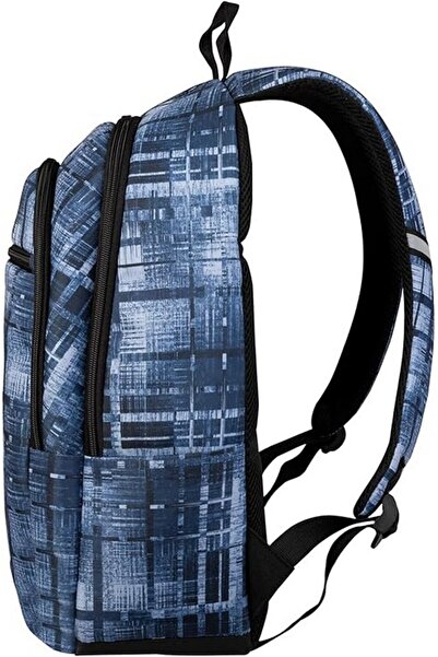 Target Rucsac albastru Chili Net cu fermoar si 3 compartimente si 2 laterale,