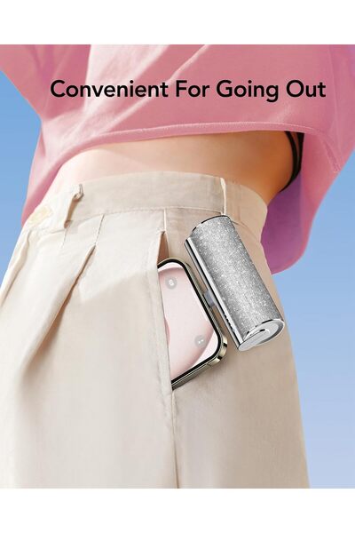 Veger Power Bank Mini Portable Charger with Built-In USB-C Connector, 5000mAh