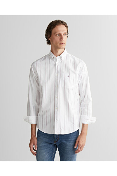 Gant Erkek Beyaz Regular Fit Düğmeli Gömlek